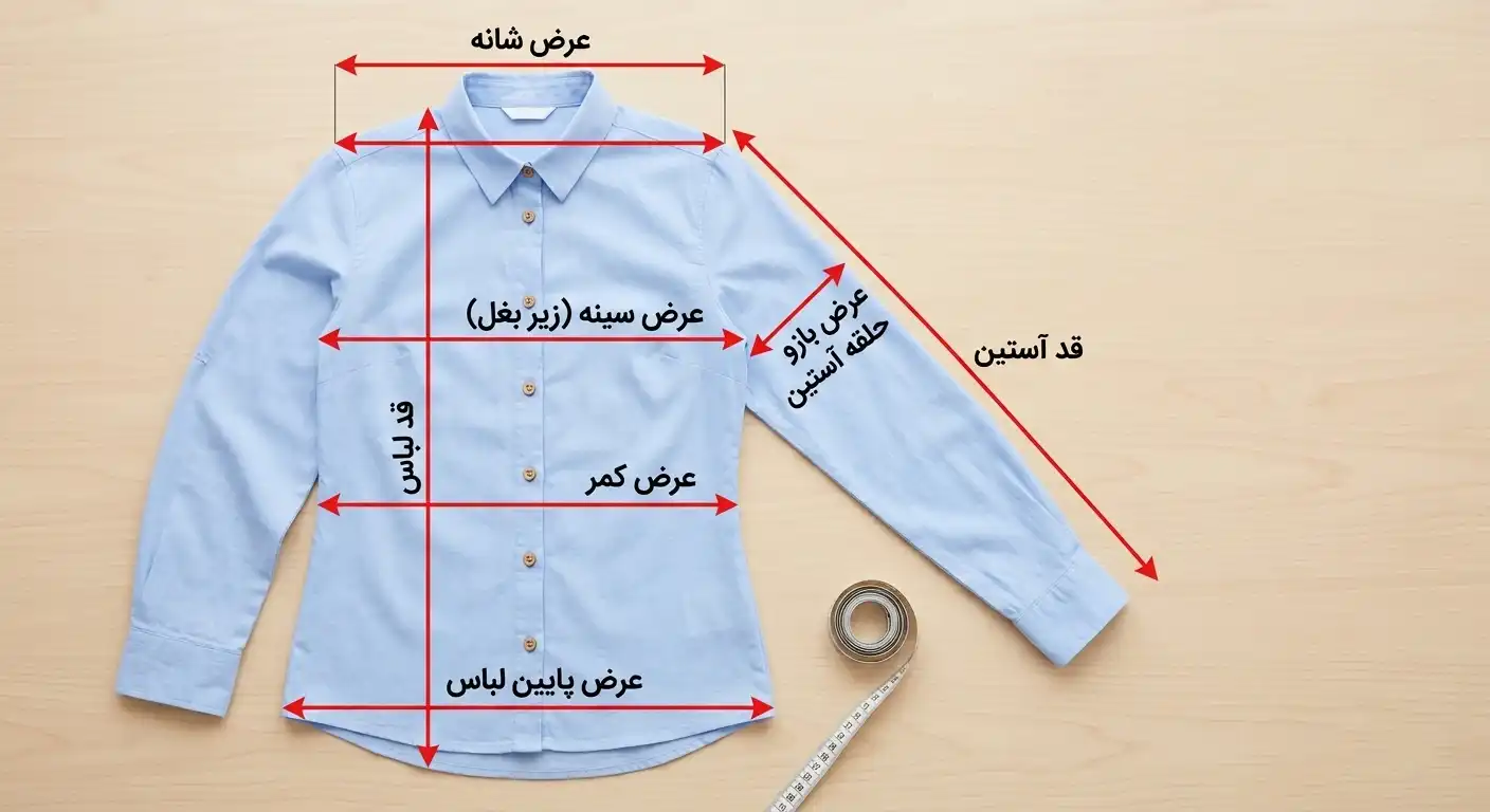 آموزش اندازه‌گیری لباس زنانه تانسا